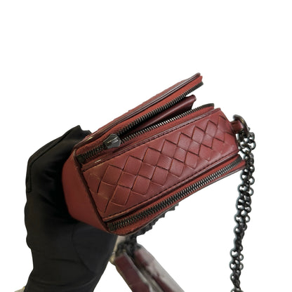 Used BOTTEGA VENETA Intrecciato Intrecciato Camera Bag Camera Bag Burgundy
