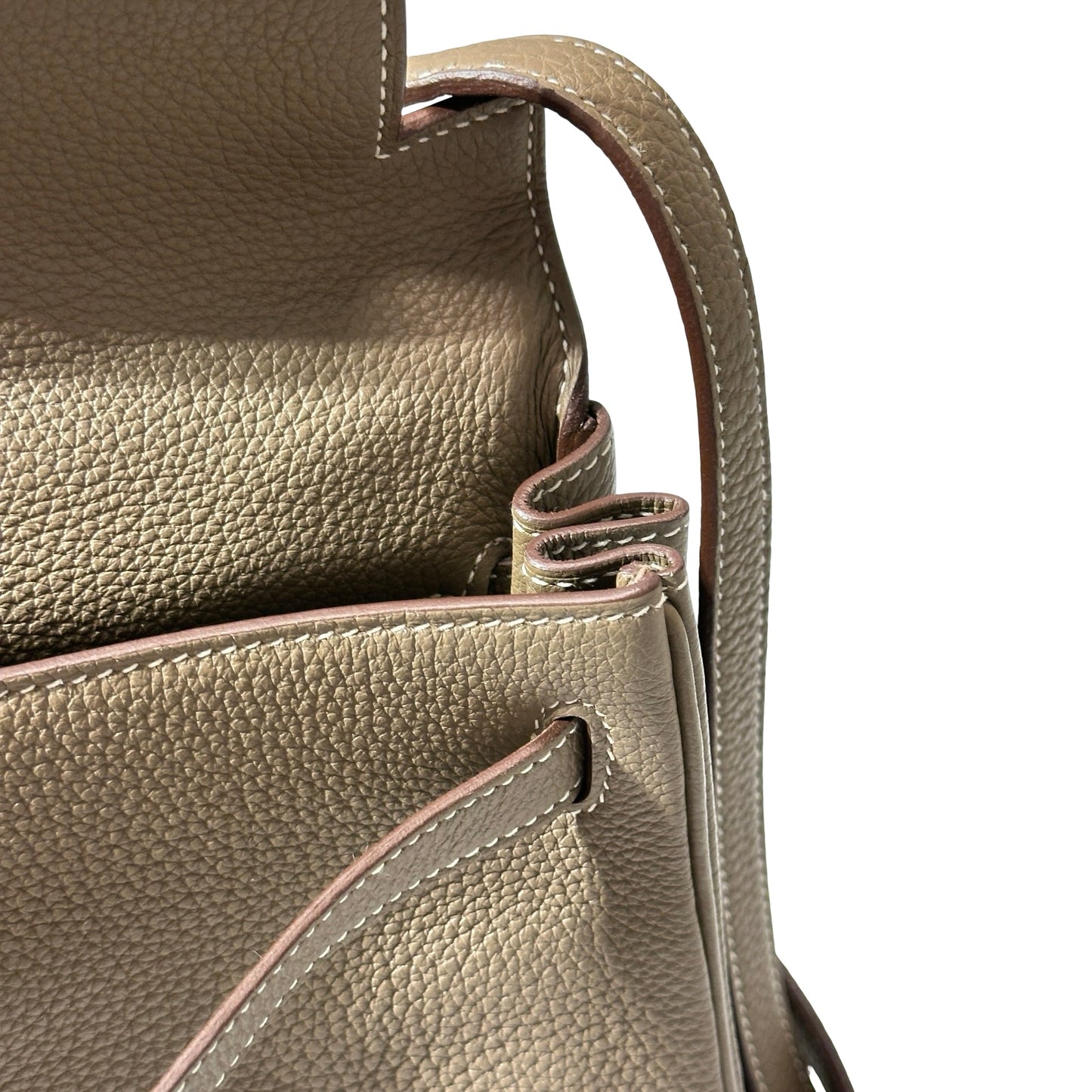 Used HERMÈS Kelly 25 Two Way Shoulder Bag Etoupe (18) PHW