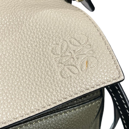 Used LOEWE Puzzle Crossbody Bag Beige Green