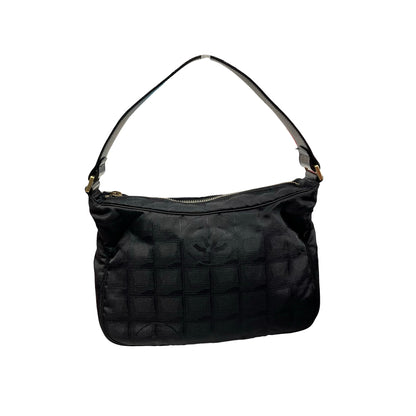 Used CHANEL Vintage Chanel Black CC Shoulder Bag Black GHW