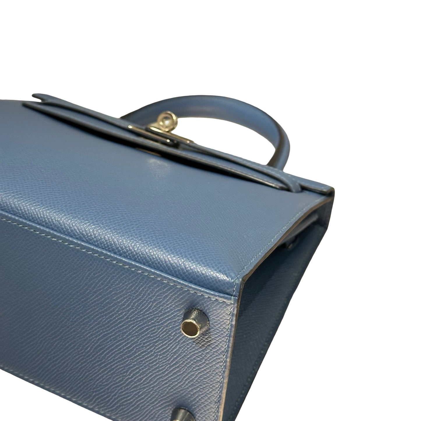 Used HERMÈS Kelly 25 Handbag Blue PHW