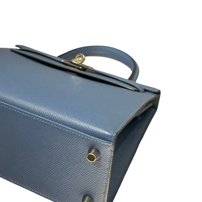 Used HERMÈS Kelly 25 Handbag Blue PHW