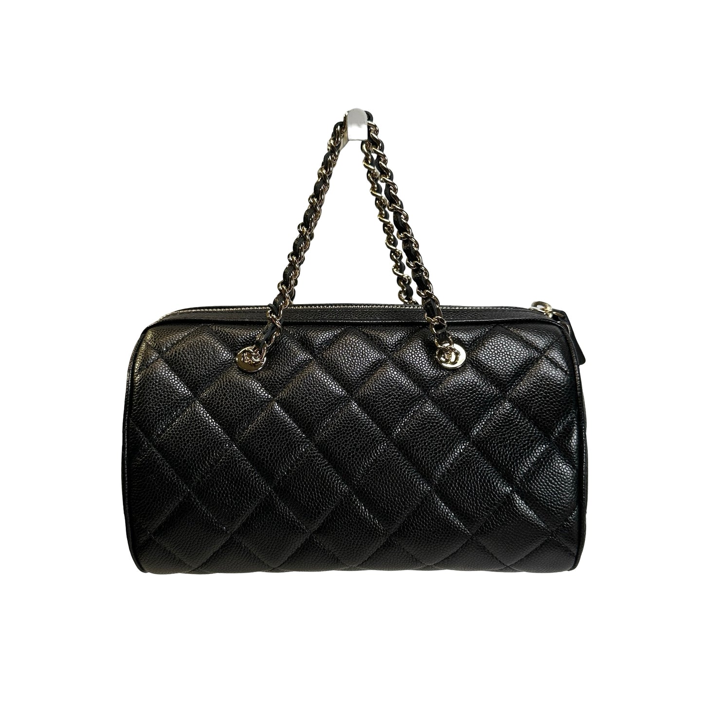 Used CHANEL Quilted Caviar leather Caviar Vanity Case Vanity case Black Gold