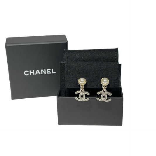 CHANEL CC EARRINGS WITH PEAL [3000645]