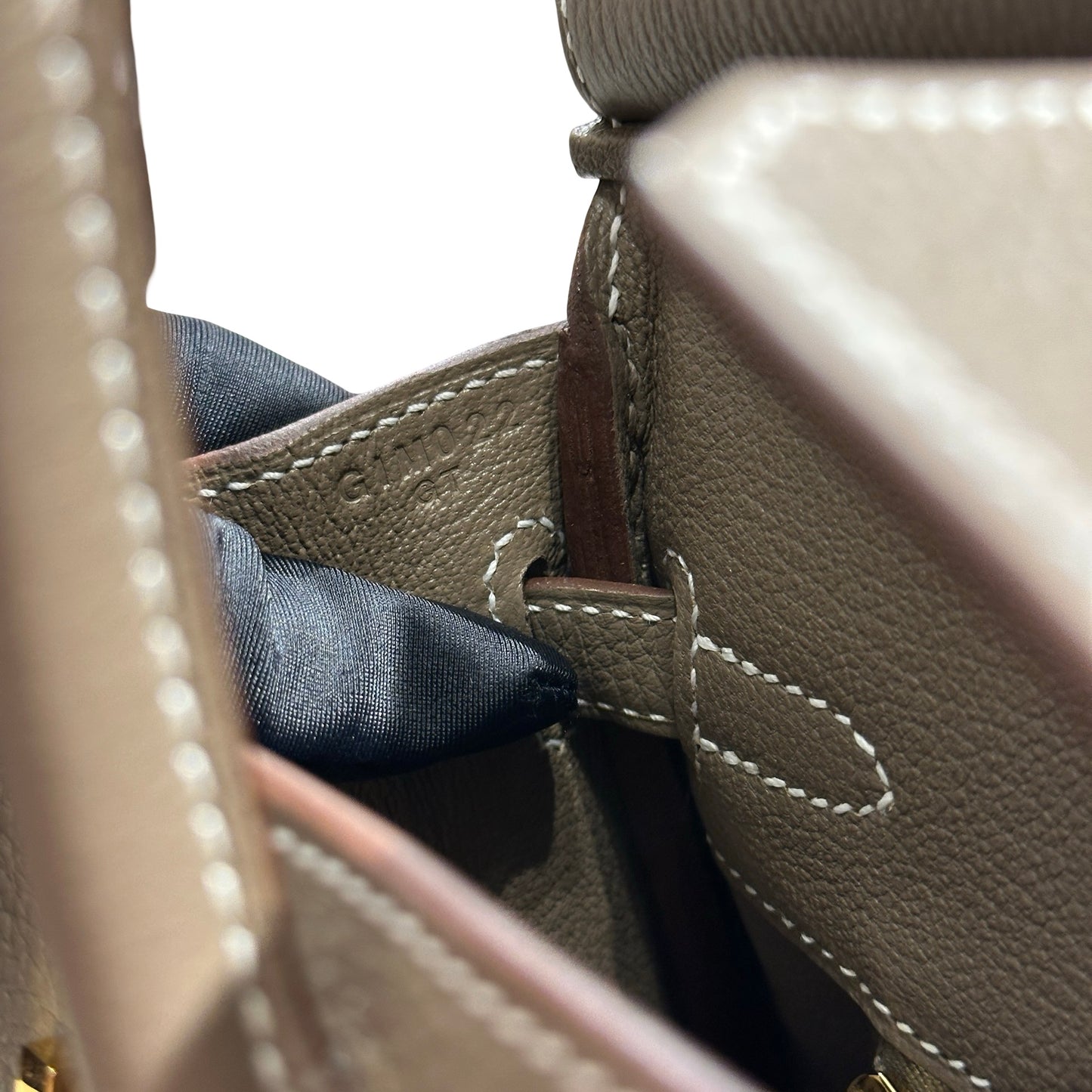 Brand New HERMES Togo Birkin Handbag Etoupe
