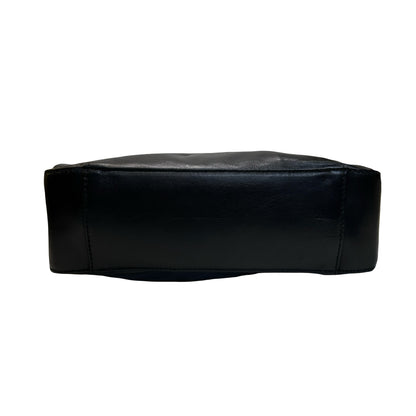 Used PRADA Leather Shoulder Bag Handbag Black