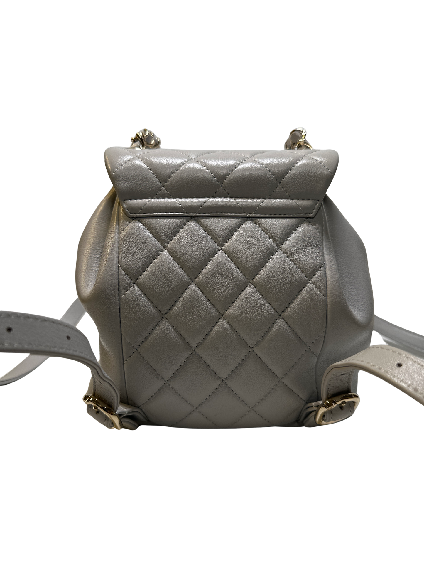 Used CHANEL Duma small Backpack (Rucksack) Grey GHW