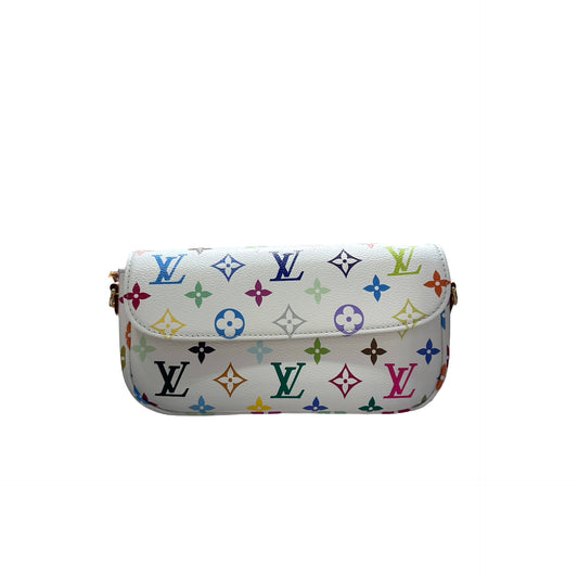 Used LOUIS VUITTON Ivy Clutch White Multicolor GHW