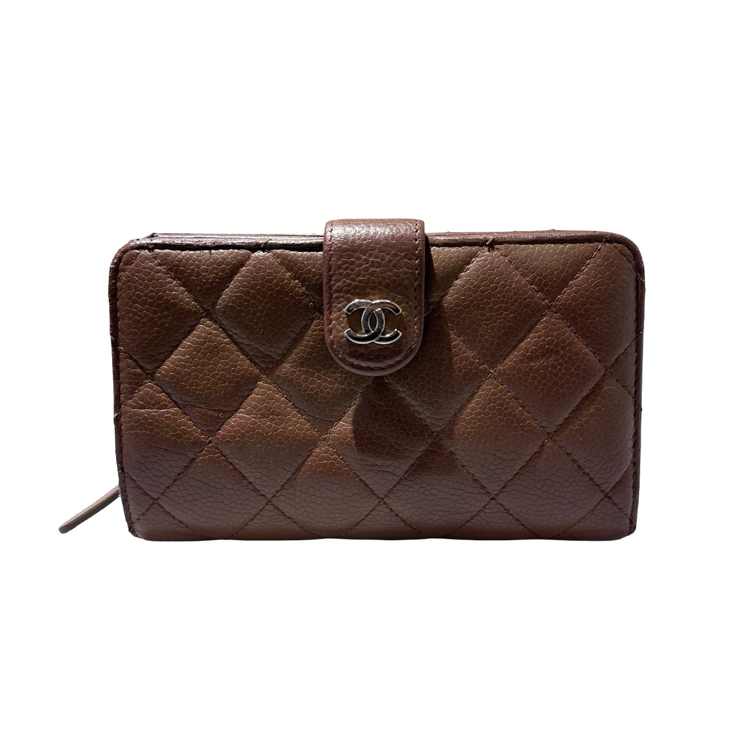 Used Chanel Wallet Brown PHW