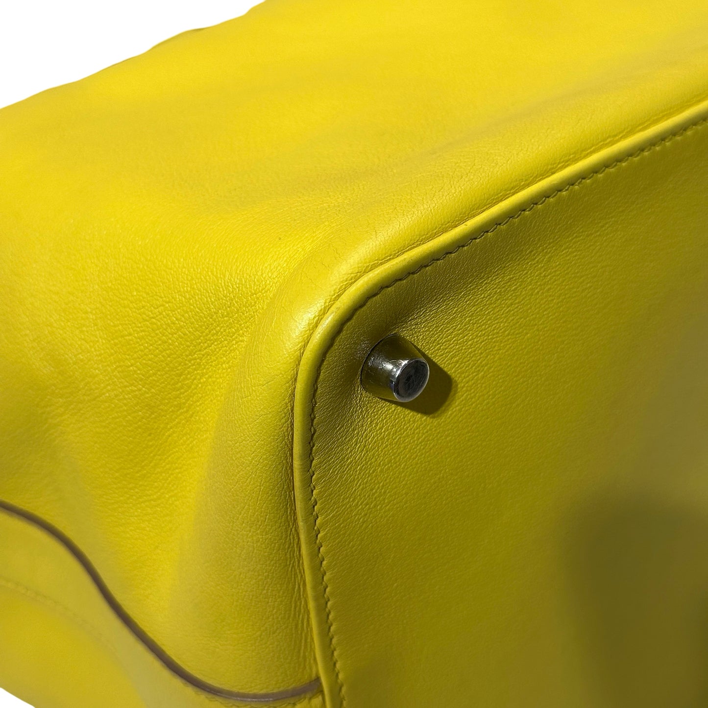 Used HERMÈS TOOL BOX 26 Two Way Shoulder YELLOW PHW Two Way Shoulder Bag