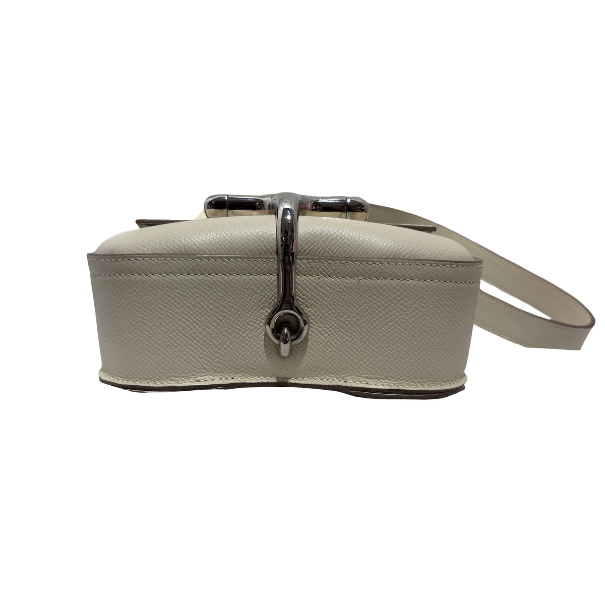Used HERMES Epsom Mini Della Shoulder Bag Craie PHW
