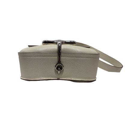 Used HERMES Epsom Mini Della Shoulder Bag Craie PHW