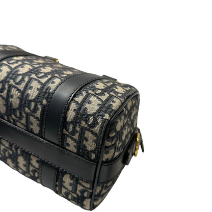 Used DIOR Boston Cross Body Bag Navy GHW