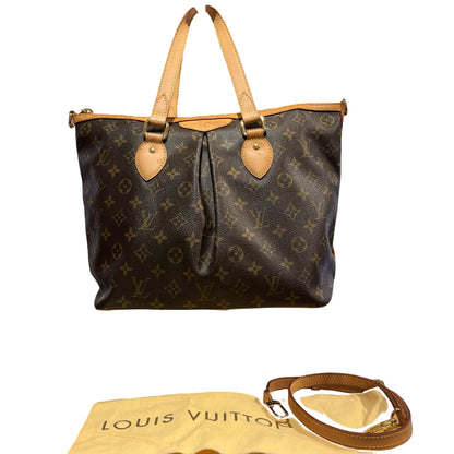Used LOUIS VUITTON CANVAS PALERIMO Shoulder Bag BROWN GHW