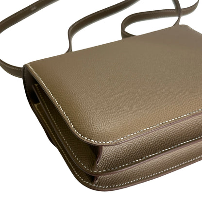 Brand New HERMES Epsom Leather Constance Shoulder Bag Etoupe