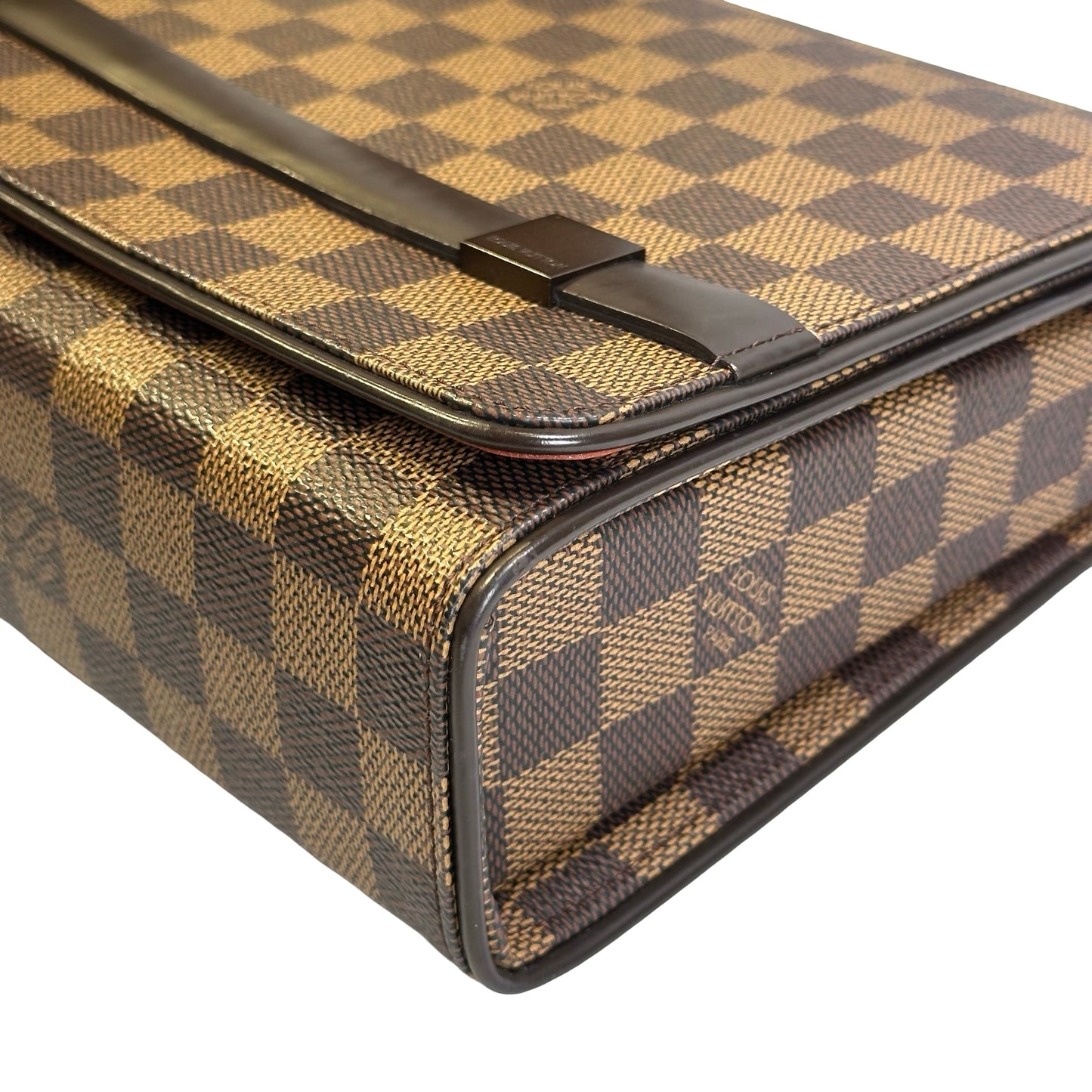 Used LOUIS VUITTON Damier Ebene Pochette Ipanema Shoulder Bag Brown