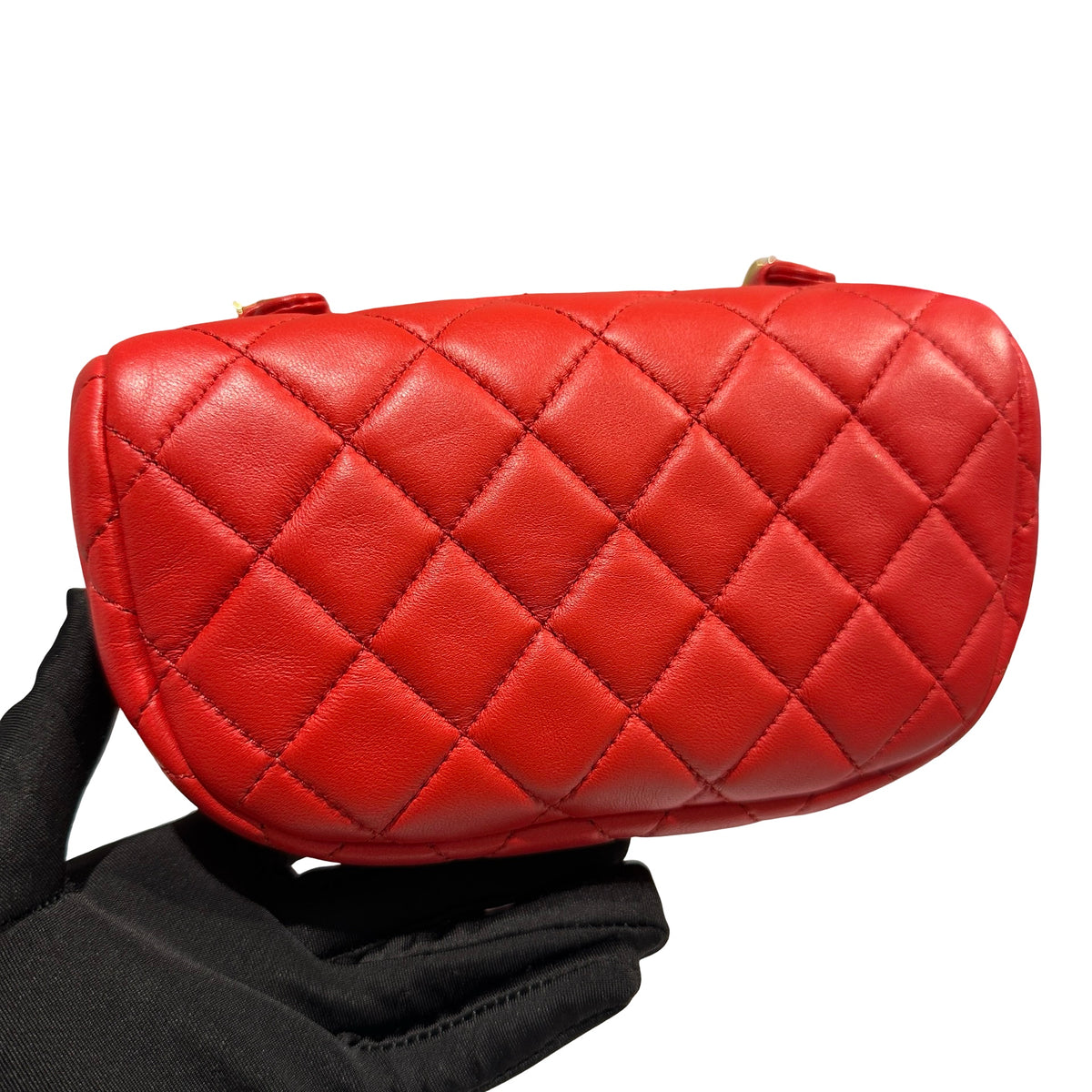 Used CHANEL Lambskin Urban Spirit Backpack Backpack Red