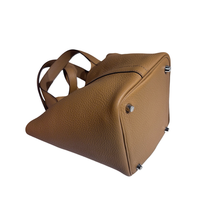 HERMES PICOTIN 18 BISCUIT BROWN PHW [3000222]