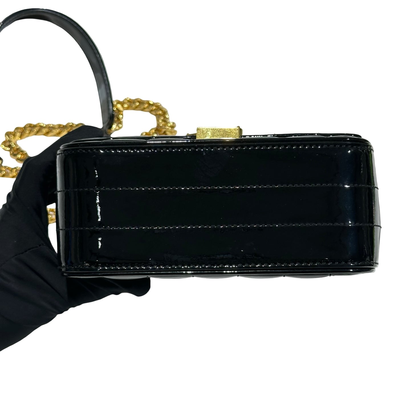 Used SAINT LAURENT Cross Body Bag Black GHW