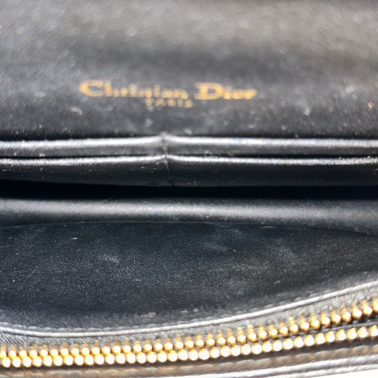 Used DIOR Cannage Lady Dior Crossbody Bag Black GHW
