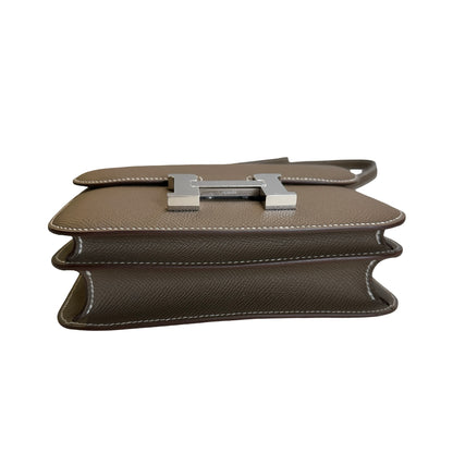 Brand New HERMES Epsom Mini Constance Shoulder Bag Etoupe PHW