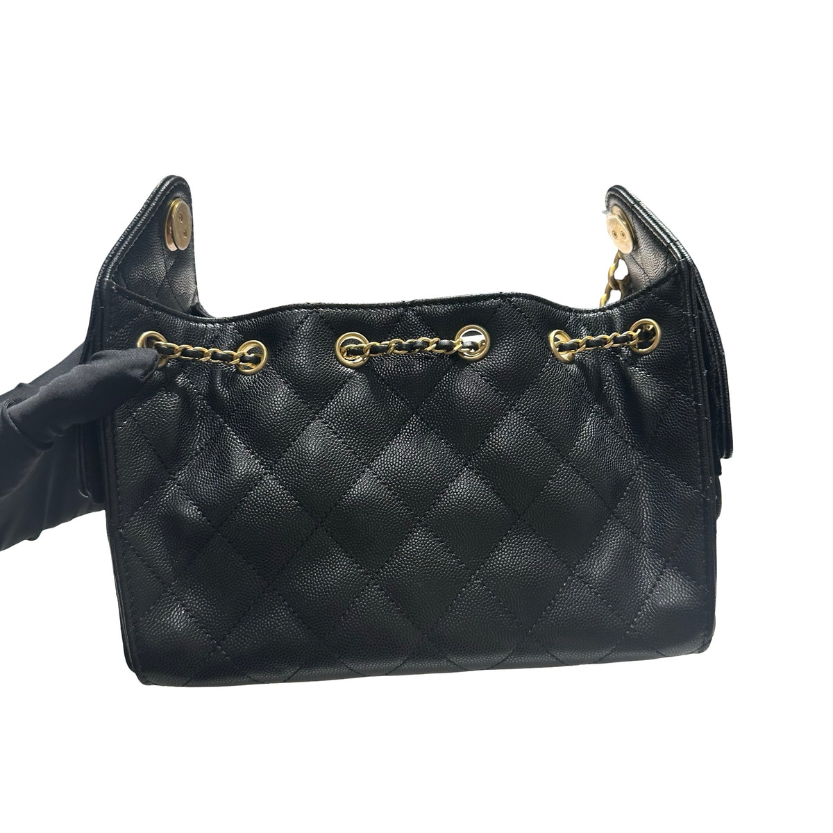 Brand New CHANEL Mini 25 Bag Shoulder Bag Black GHW