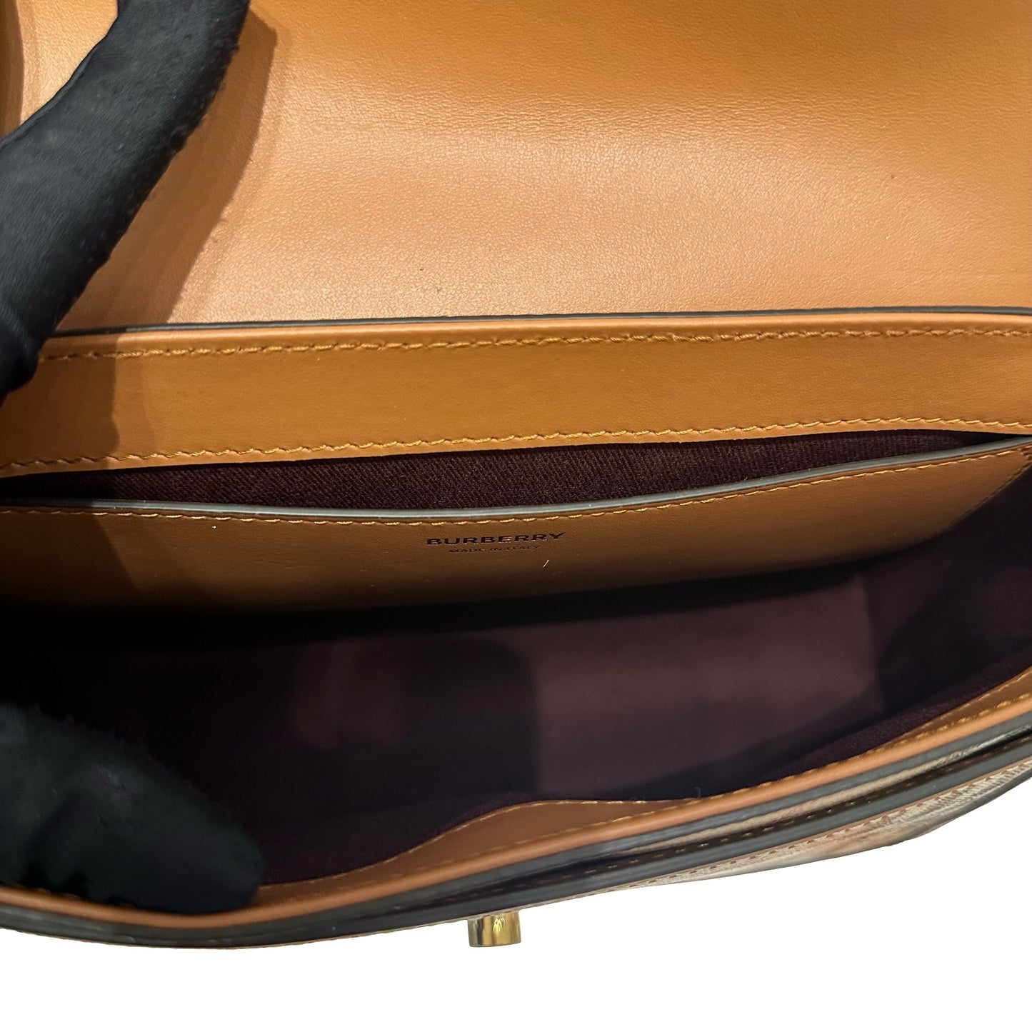 Used BURBERRY Cross Body Bag Brown GHW