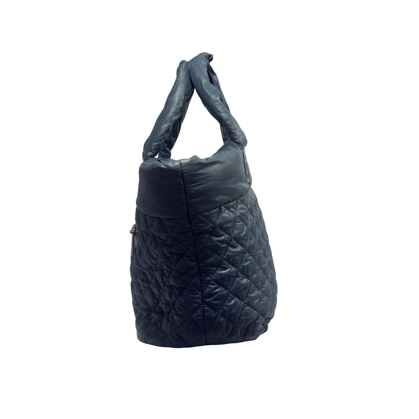 Used CHANEL Quilted Cocoon Tote Bag Navy