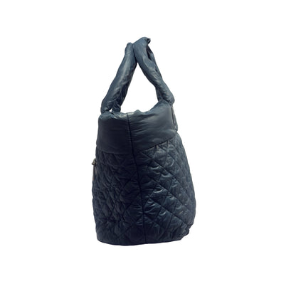 Used CHANEL Quilted Cocoon Tote Bag Navy
