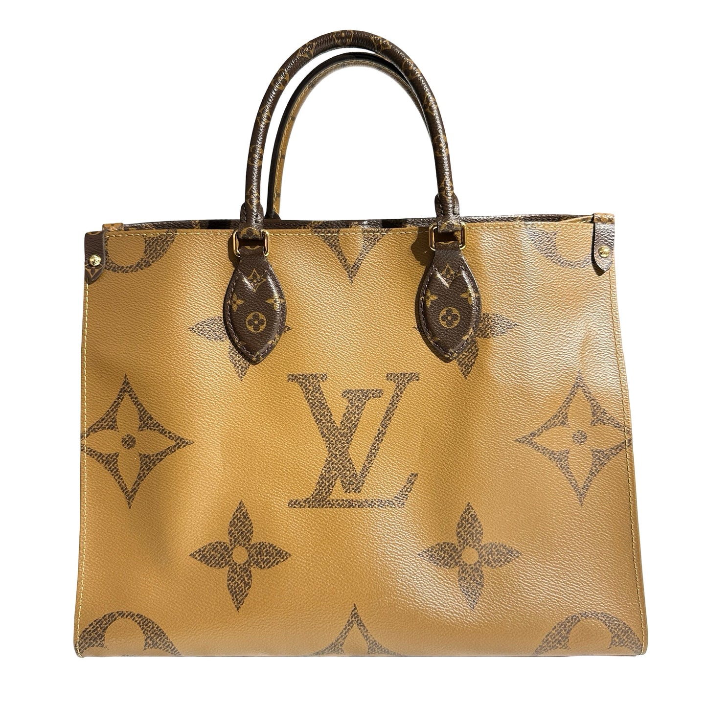 Used LOUIS VUITTON Canvas Used Louis Vuitton Monogram Brown On the Go Tote Bag Brown GHW