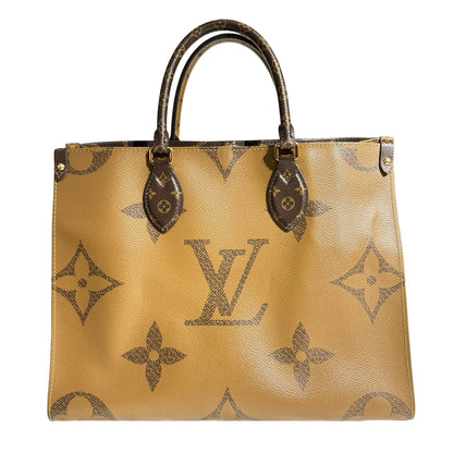 Used LOUIS VUITTON Canvas Used Louis Vuitton Monogram Brown On the Go Tote Bag Brown GHW