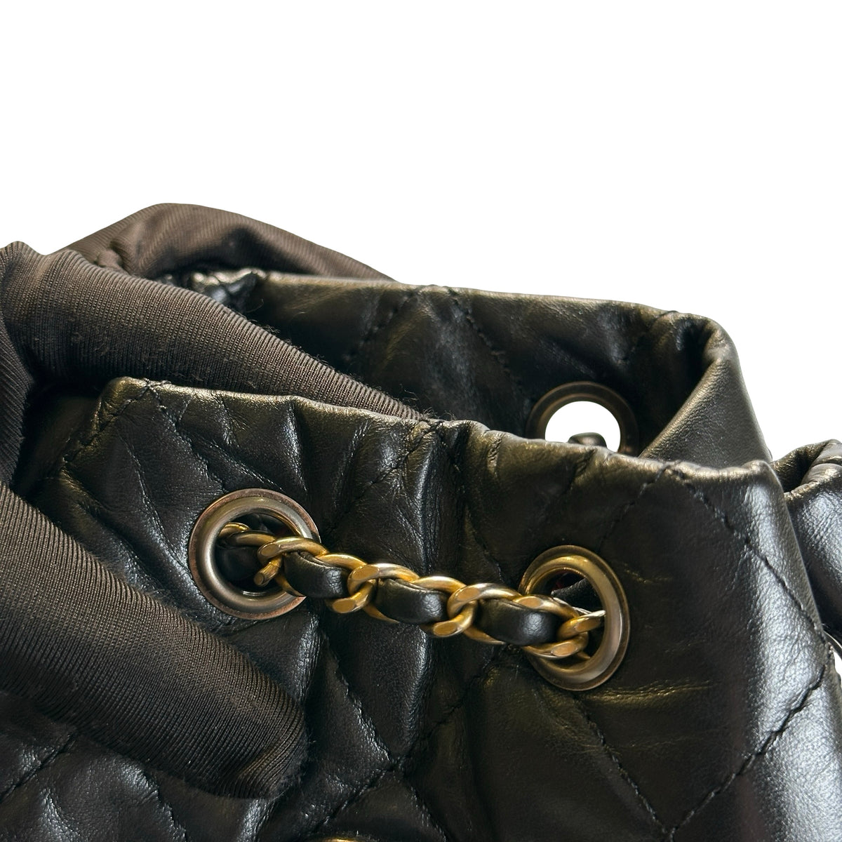 Used CHANEL Calfskin Gabrielle Backpack Backpack (Rucksack) Black PHW