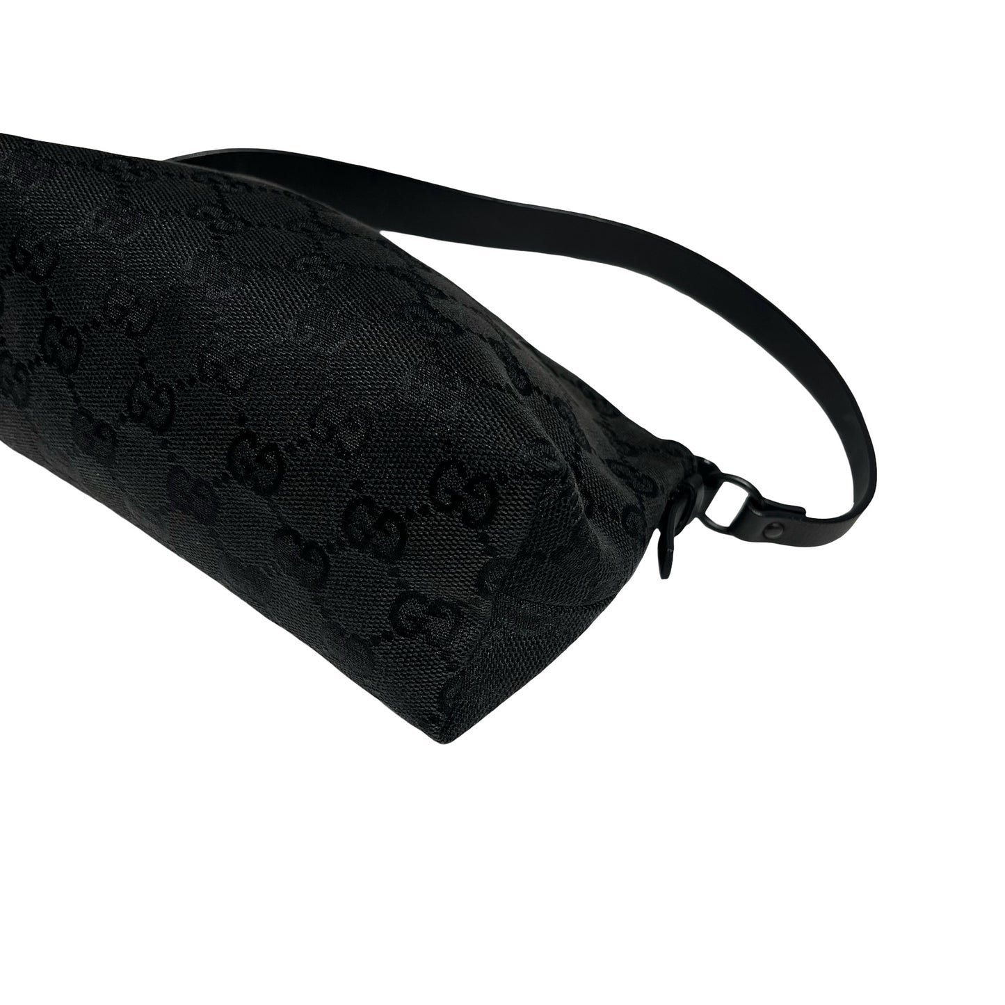 GUCCI BLACK CANVAS SHOULDER POUCH [3000653]