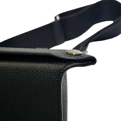 Used HERMES Togo Evelyne Crossbody Bag Black PHW