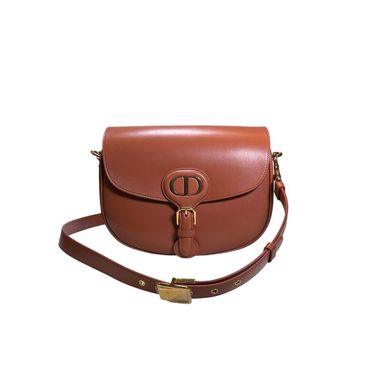Used DIOR Calfskin Bobby Crossbody Bag Brown