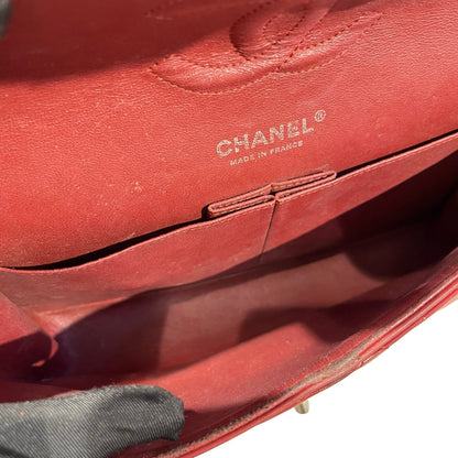 Used CHANEL Quilted Classic Flap Chain Shoulder Bag Red