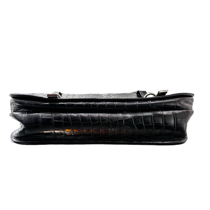 Used SAINT LAURENT Calfskin Leather Charlotte Messenger Two Way Shoulder Bag