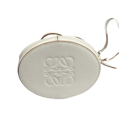 Used LOEWE Calfskin Leather Balloon Small Cross Body Bag White