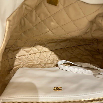 Used CHANEL 22 Shoulder Bag White GHW