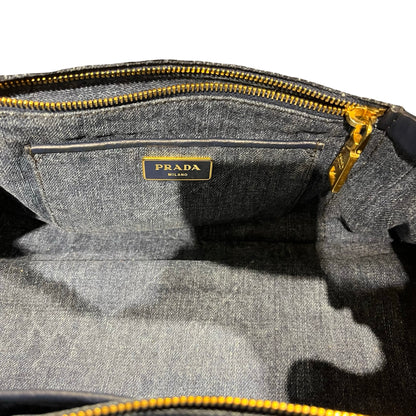 PRADA CANAPA HANDBAG DENIM GHW [3001064]