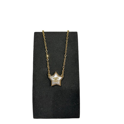 Used Chanel Star Pendant Necklace Accessories GHW White