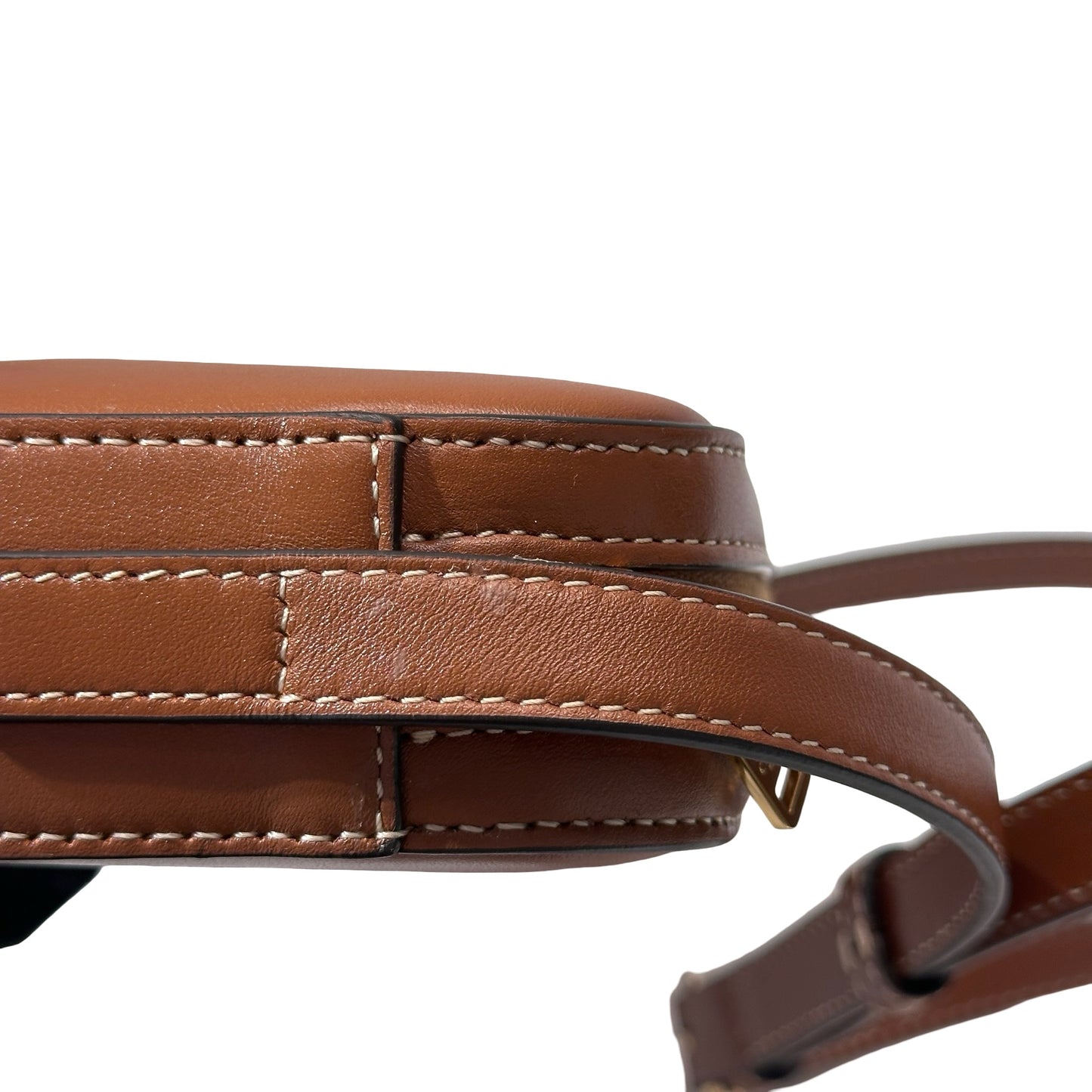 CELINE Smooth Calfskin Triomphe Hobo Camera Bag Brown