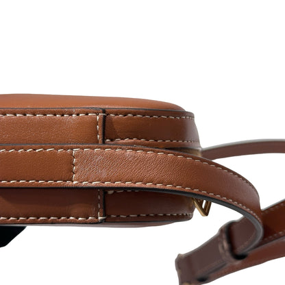 CELINE Smooth Calfskin Triomphe Hobo Camera Bag Brown