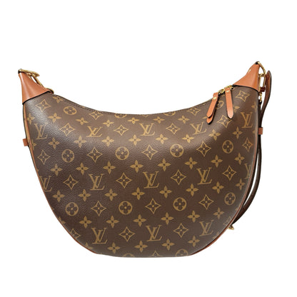 Used Louis Vuitton Monogram Canvas Loop Hobo Bag Brown GHW