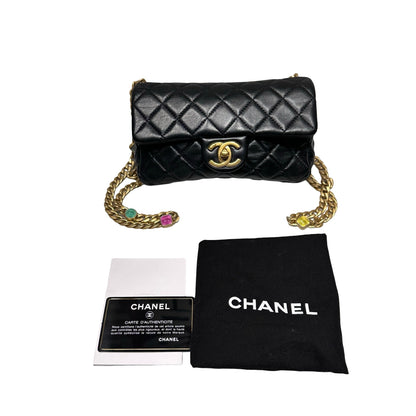 Used CHANEL Chain Shoulder Bag Black GHW
