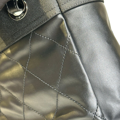 Used CHANEL Quilted Coated Canvas Vintage Tote Bag Tote Bag Black