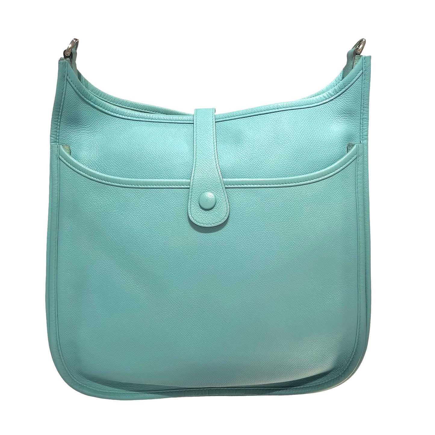 Used HERMÈS Evelyne Shoulder Bag 3P Bleu Atoll PHW