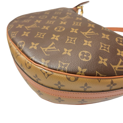 Used Louis Vuitton Monogram Canvas Loop Hobo Bag Brown GHW