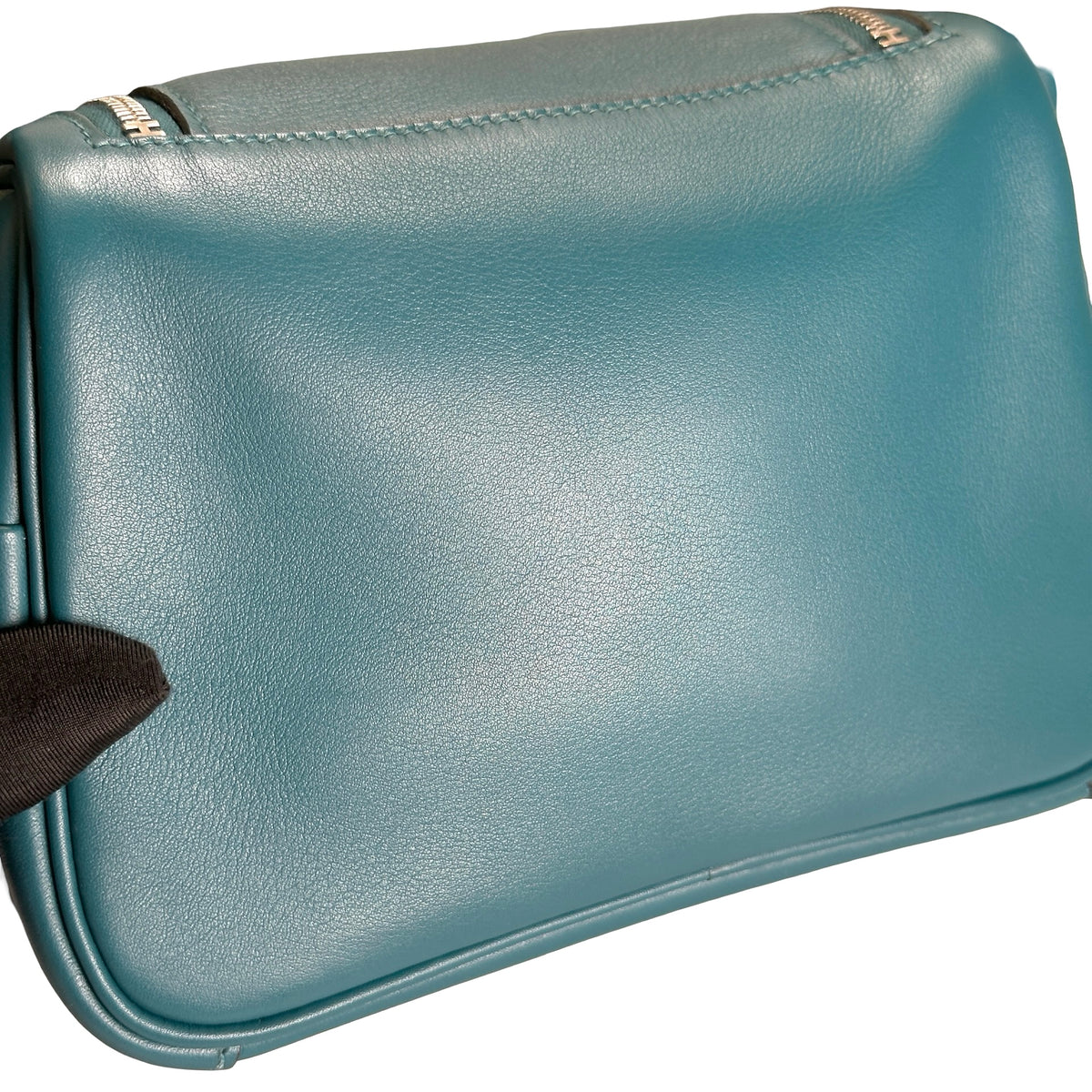 Used HERMES Leather Lindy Handbag Green