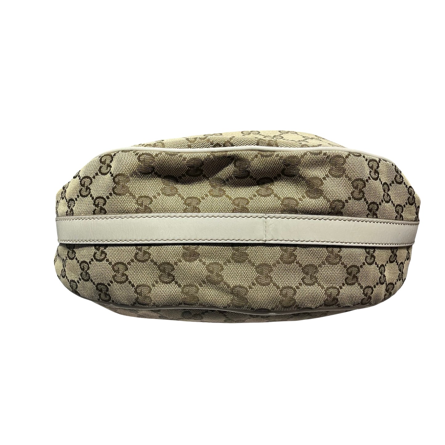 Used GUCCI Monogram Hobo Bag Beige Brown